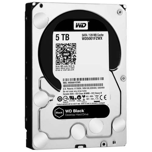WESTERN DIGITAL WD5001FZWX WD BLACK 5TB 7200RPM SATA-6GBPS 128MB BUFFER 3.5INCH INTERNAL HARD DISK DRIVE. BULK. IN STOCK.