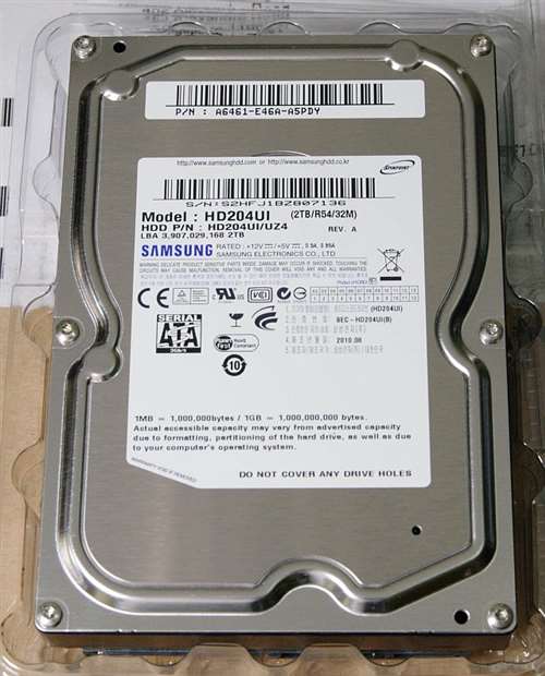 SAMSUNG HD204UI SPINPOINT ECOGREEN F4EG 2TB 5400RPM 32MB BUFFER SATA 3.0GB/S 3.5INCH INTERNAL HARD DRIVE FOR DESKTOP. REFURBISHED. IN STOCK.