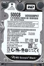 WESTERN DIGITAL WD5000BPKT SCORPIO BLACK 500GB 7200RPM SATA-II 16MB BUFFER 2.5INCH INTERNAL HARD DISK DRIVE. REFURBISHED. IN STOCK.