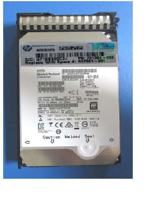 HPE 832981-001 STOREVIRTUAL 3000 8TB SAS 12GBPS 7200RPM LFF 3.5INCH MIDLINE 512E HARD DRIVE WITH TRAY. BULK. IN STOCK.