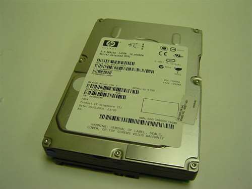 HP 404371-001 146GB 10000RPM 3.5INCH SAS-3GBPS SINGLE PORT HARD DISK DRIVE WITH TRAY. REFURBISHED. IN STOCK.