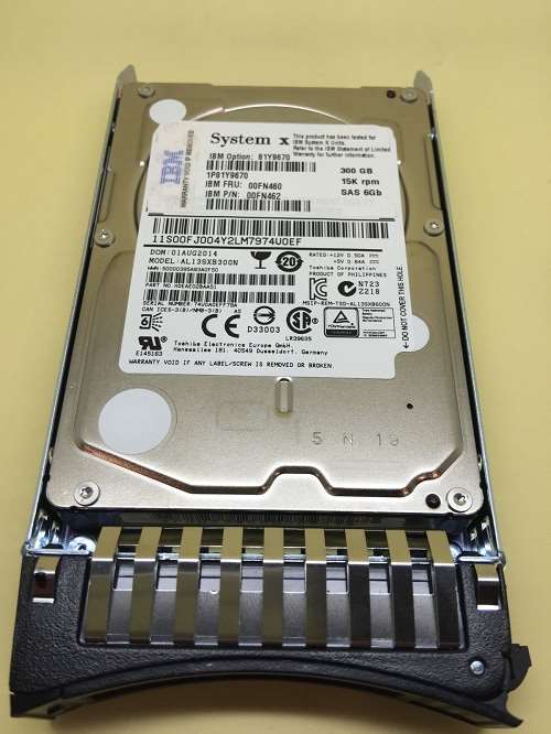 IBM 00FN460 300GB 15000RPM SAS 6GBPS 2.5INCH SFF HOT SWAP HARD DISK DRIVE WITH TRAY. BULK. IN STOCK.