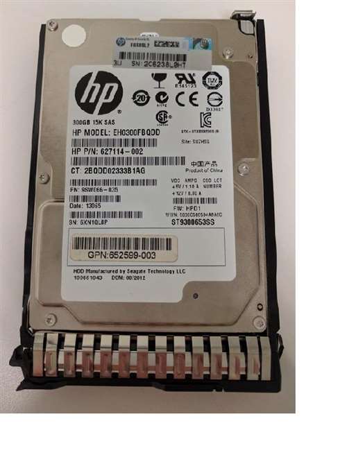 HPE 652599-003 300GB 15000RPM 6GBPS SAS 2.5INCH SFF SC HOT PLUGGABLE ENTERPRISE HARD DRIVE WITH TRAY FOR PROLIANT GEN8 & GEN9 SERVER. BULK (0 HOURS). IN STOCK.