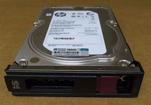HP 797265-B21 4TB 7200RPM SATA 6GBPS LFF (3.5INCH) LOW PROFILE MIDLINE HARD DRIVE WITH TRAY. REFURBISHED. IN STOCK.