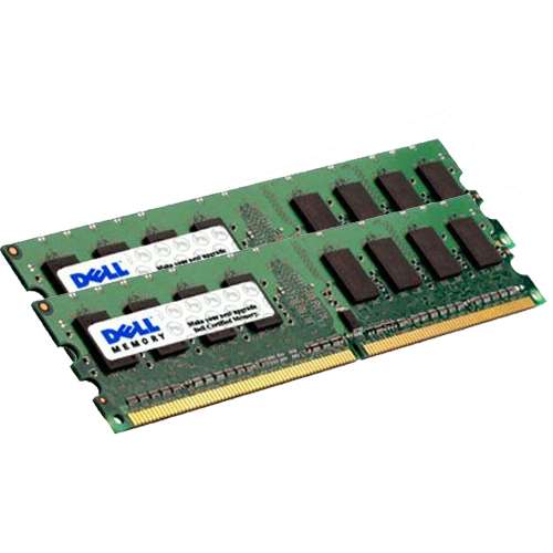 DELL SNPHK002CK2/4G 4GB (2X2GB) 667MHZ PC2-5300 CL5 ECC REGISTERED DUAL RANK DDR2 SDRAM 240-PIN DIMM MEMORY MODULE FOR POWEREDGE SERVER 2970 6950 SC1435 T605. BULK. IN STOCK.