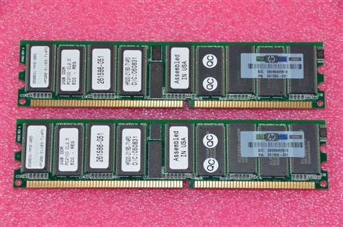 HP 300682-B21 4GB (2X2GB) 266MHZ PC2100 CL2.5 ECC REGISTERED DDR SDRAM DIMM GENUINE MEMORY KIT FOR HP PROLIANT SERVER. BULK. IN STOCK.