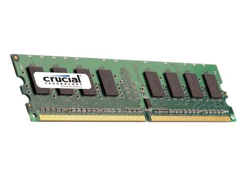 CRUCIAL CT12864AA667 1GB (1X1GB) 667MHZ PC2-5300 CL5 NON-ECC UNBUFFERED DDR2 SDRAM 240-PIN DIMM CRUCIAL MEMORY FOR DESKTOP MEMORY. BULK. IN STOCK.