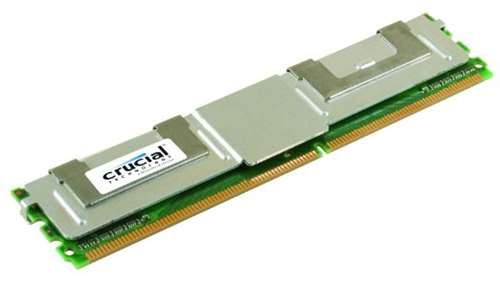 CRUCIAL - 2GB, 240-PIN DIMM, DDR2 PC2-5300 MEMORY MODULE - 2 GB (1 X 2 GB) - DDR2 SDRAM - 667 MHZ DDR2-667/PC2-5300 - 1.80 V - ECC - FULLY BUFFERED - 240-PIN - DIMM (CT25672AF667). BULK. IN STOCK.