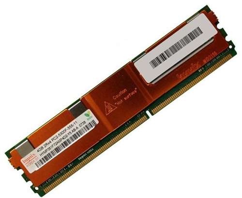HYNIX HYMP351F72AMP4D2-Y5 4GB (1X4GB) PC2-5300F DDR2-667MHZ SDRAM CL5 2RX4 ECC FULLY BUFFERED 240-PIN RDIMM MEMORY MODULE. BULK. IN STOCK.