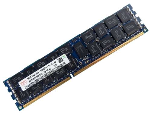 HYNIX HMT42GR7AFR4A-PB 16GB (1X16GB) PC3-12800R 1600MHZ DUAL RANK X4 ECC REGISTERED 1.35V DDR3 SDRAM 240-PIN RDIMM MEMORY MODULE FOR SERVER. BULK. DELL OEM. IN STOCK.