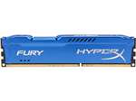 KINGSTON - HYPERX FURY MEMORY BLUE - 4GB MODULE - DDR3 1600MHZ - 4 GB (1 X 4 GB) - DDR3 SDRAM - 1600 MHZ DDR3-1600/PC3-12800 - 1.50 V - NON-ECC - UNBUFFERED - 240-PIN - DIMM (HX316C10F/4).BULK. IN STOCK.
