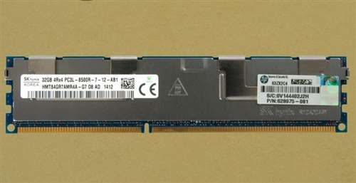 HP 632205-001 32GB (1X32GB) 1066MHZ PC3-8500 CL7 ECC REGISTERED QUAD RANK X4 1.35V LOW VOLTAGE DDR3 SDRAM DIMM GENUINE HP MEMORY KIT FOR HP PROLIANT SERVER DL360 G7 DL370 G6 ML370 G6 BL460C G7 SL390S G7. BULK. IN STOCK.