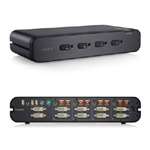 BELKIN - OMNIVIEW SECURE 4-PORT DVI-I DUAL-HEAD PS/2, USB KVM SWITCH W/AUDIO PLUS (F1DN104F). BULK. IN STOCK.