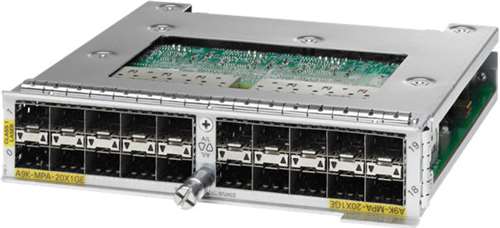 CISCO A9K-MPA-20X1GE 20-PORT 1-GIGABIT ETHERNET MODULAR PORT ADAPTER - EXPANSION MODULE - 20 PORTS. REFURBISHED. IN STOCK.