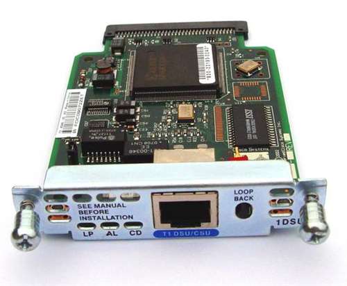 CISCO WIC-1DSU-T1 1600/1700/2600/3600 SERIES T1/FRACTIONAL CSU/DSU WAN INTERFACE CARD. REFURBISHED.IN STOCK.