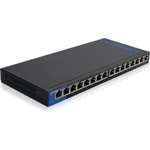 LINKSYS - 16-PORT GIGABIT ETHERNET SWITCH - 16 PORTS - 16 X RJ-45 - 10/100/1000BASE-T - DESKTOP, WALL MOUNTABLE (LGS116). BULK. IN STOCK.