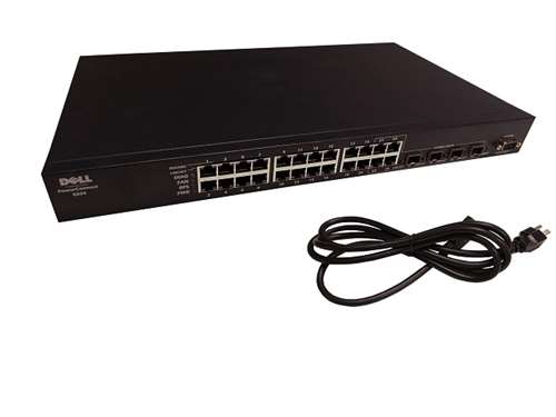 DELL PCT5324 POWERCONNECT 5324 24 PORT GIGABIT ETHERNET SWITCH. REFURBISHED. IN STOCK.