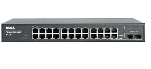 DELL R0876 POWERCONNECT 2724 24-PORT GB ETHERNET MANAGED SWITCH. REFURBISHED. IN STOCK.