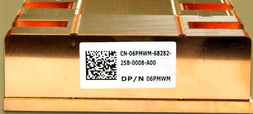 DELL 6PMWM 87MM CPU COPPER WIDE HEATSINK FOR POWEREDGE M820. USED. IN STOCK.