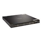 DELL S55T-AC FORCE10 NETWORKS 44 PORT 10/100/1000 BASE-T WITH 4 SFP PORTS AND 2 EXPANSION MODULE SLOTS, 1 AC POWER SUPPLY AND 2 FAN UNITS WITH AIRFLOW FROM I/O PANEL TO UTILITY PANEL. REFURBISHED. IN STOCK.