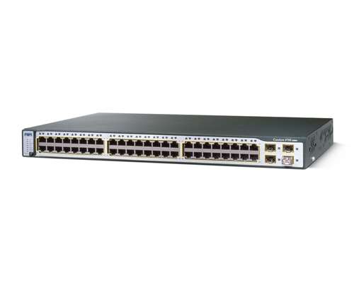 CISCO WS-C3750-48TS-E CATALYST 3750-48TS-E - SWITCH - 48 PORTS - MANAGED - RACK-MOUNTABLE. REFURBISHED. IN STOCK.