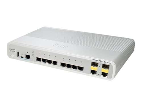 CISCO WS-C3560CG-8TC-S CATALYST COMPACT 3560CG-8TC-S MANAGED SWITCH - 8 ETHERNET PORTS & 2 SHARED SFP PORTS. REFURBISHED. IN STOCK.