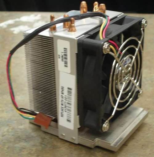 HP 413977-001 PROCESSOR HEATSINK FOR PROLIANT ML350 G5. USED. IN STOCK.