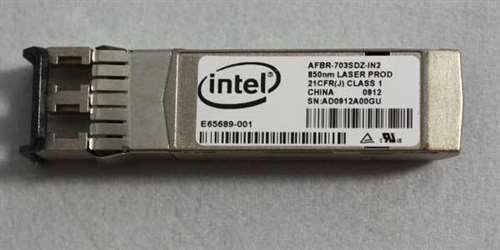 INTEL E65689-001 10G MULTIMODE SFP+ SR TRANSCEIVER. REFURBISHED. IN STOCK.