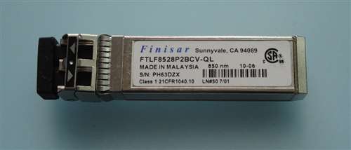 FINISAR FTLF8528P2BCV-QL SFP+ MODULES FINISAR OPTICAL MODULES 4.25G 850NM 550M SFP+ 8 GB TRANSCEIVER. REFURBISHED. IN STOCK.