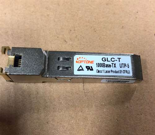 OPTONE GLC-T 1000BASE-T SFP (MINI-GBIC) TRANSCEIVER MODULE - RJ-45, CISCO COMPATIBLE. REFURBISHED.IN STOCK.