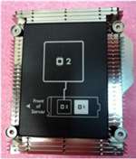 HP 712875-002 PROCESSOR HEATSINK - KATAR WIDE FOR PROLIANT BL460C GEN8. USED. IN STOCK.