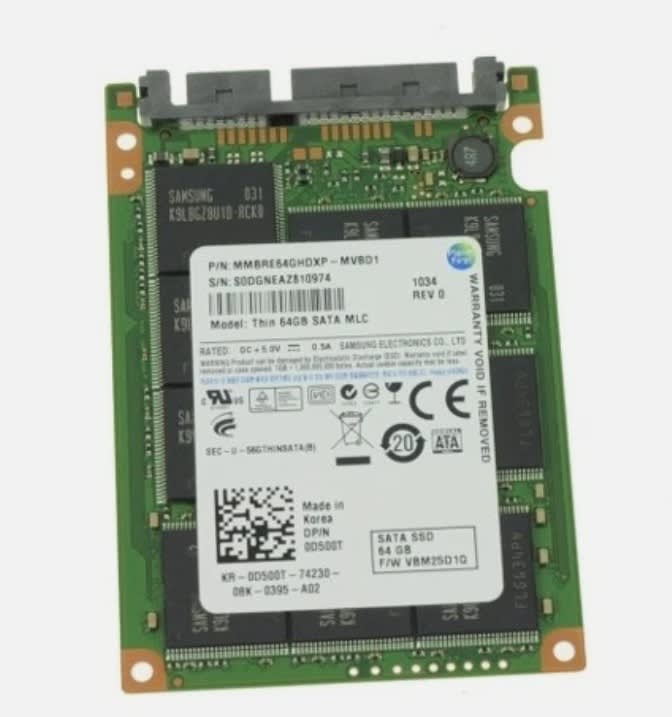DELL MMCRE64GTMPP DRIVE 64GB USATA SOLID STATE DRIVE. REFURBISHED. IN STOCK.