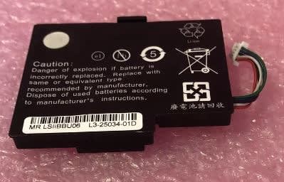 LSI LOGIC L5-25034-13 BATTERY BACKUP FOR 8708EM2/8704EM2 ROHS (LSI00160). REFURBISHED. IN STOCK.(GROUND SHIPPING ONLY).