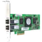 DELL DF976 4GB DUAL CHANNEL PCI-EXPRESS FIBRE CHANNEL HOST BUS ADAPTER WITH STANDARD BRACKET CARD ONLY. SYSTEM PULL. IN STOCK.