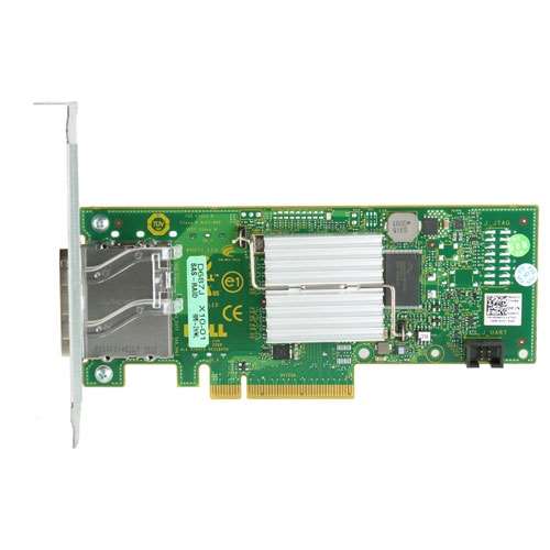DELL 342-0910 6GB DUAL PORT (EXTERNAL) PCI-E SAS NON-RAID HOST BUS ADAPTER WITH STANDARD BRACKET CARD ONLY. BULK. IN STOCK.
