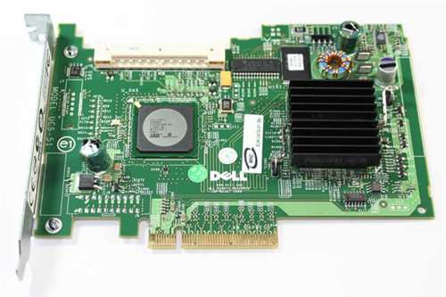 DELL HD279 PERC 5/IR SINGLE CHANNEL PCI-EXPRESS SAS RAID CONTROLLER FOR POWEREDGE 840 WITH STANDARD BRACKET. REFURBISHED. IN STOCK.