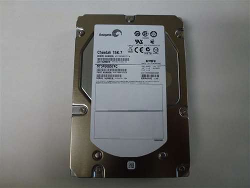 SEAGATE ST3450857FC CHEETAH 450GB 15000 RPM 4GBPS FIBRE CHANNEL 3.5INCH FORM FACTOR 16MB BUFFER INTERNAL HARD DISK DRIVE . REFURBISHED. IN STOCK.