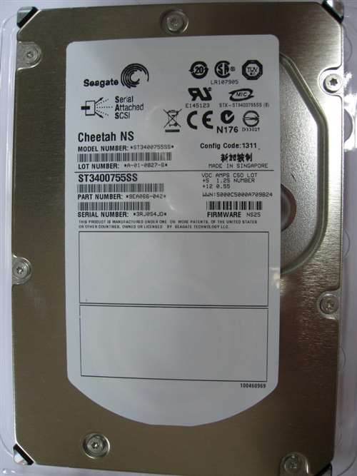 SEAGATE CHEETAH NS ST3400755SS 400GB 10000RPM SERIAL ATTACHED SCSI (SAS 3GBPS) 3.5INCH FORM FACTOR 16MB BUFFER HARD DISK DRIVE. REFURBISHED. IN STOCK.