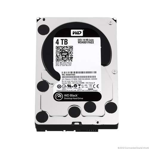 WESTERN DIGITAL WD4001FAEX WD BLACK 4TB 7200RPM SATA-6GBPS 64MB BUFFER 3.5 INCH INTERNAL HARD DISK DRIVE. REFURBISHED. IN STOCK.