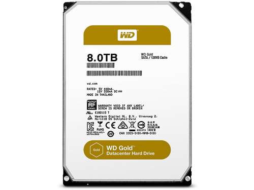 WESTERN DIGITAL WD8002FRYZ WD GOLD 8TB 7200RPM SATA-6GBPS 128MB BUFFER 3.5INCH INTERNAL DATACENTER HARD DISK DRIVE. BULK.