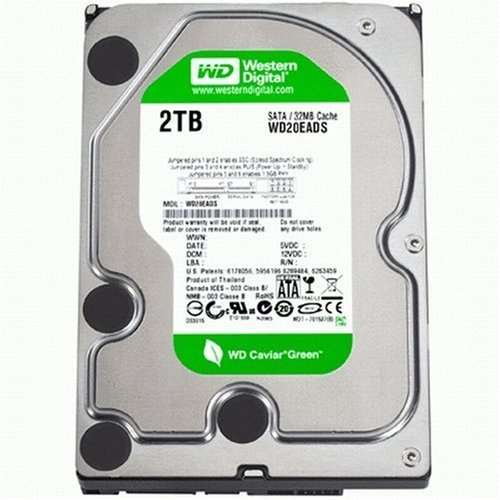 WESTERN DIGITAL WD20EADS CAVIAR GREEN 2TB 7200RPM (INTELLIPOWER) SATA-II 7PIN 32MB BUFFER 3.5INCH HARD DISK DRIVE. REFURBISHED. IN STOCK.