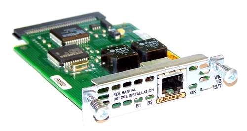 CISCO WIC-1B-S/T 1-PORT ISDN WAN CARD 1600/2600. REFURBISHED. IN STOCK.