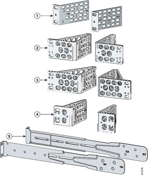 CISCO C3850-4PT-KIT FOUR-POINT RACK MOUNTING KIT FOR NETWORK SWITCH. BULK. IN STOCK.