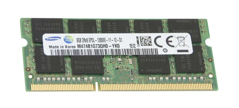 Samsung M474B1G73QH0-YK0 8GB DDR3-1600 12800 ECC SODIMM 2RX8 1.35V Memory Module. BULK. IN STOCK
