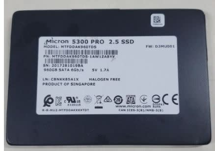 Micron MTFDDAK960TDS 5300 Pro 960GB SATA 2.5" SSD. BULK. IN STOCK.