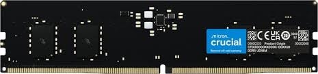 CRUCIAL CT16G56C46U5 16gb (1x16gb) 5600mhz Pc5-44800 Unbuffered Cl46 Non-ecc 1.1v Ddr5 Sdram 288-pin Udimm Memory Module. BULK. IN STOCK.
