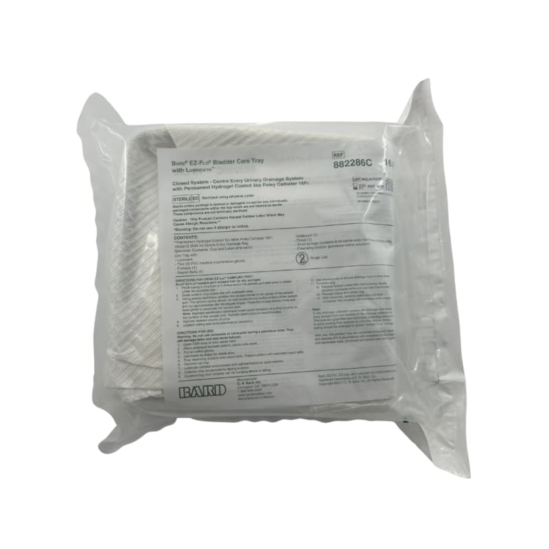 Latex Foley Catheter Tray with Collection Bag - 10 per Case - 882286C
