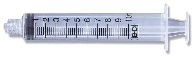BD 10 mL Disposable Syringe, Slip Tip Without Needle