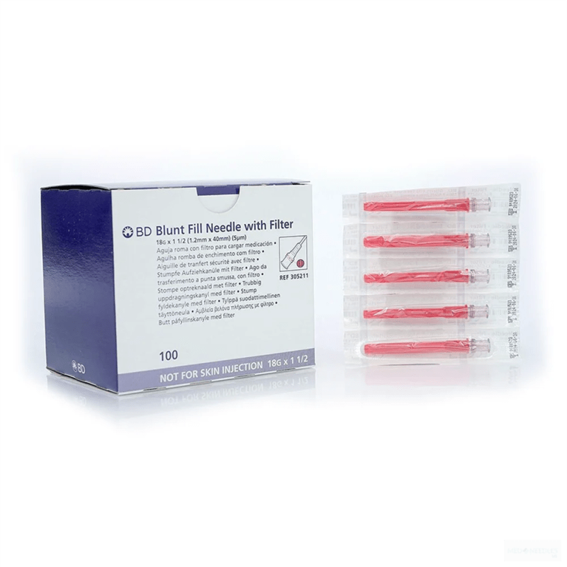 BD Blunt 5 Micron Filter Needle 1 1/2 in. sterile, single use, 18 G