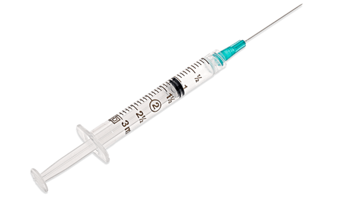 BD Luer-Lok Syringe with Attached Needle, 23 G x 1 1/2 in., 3 mL